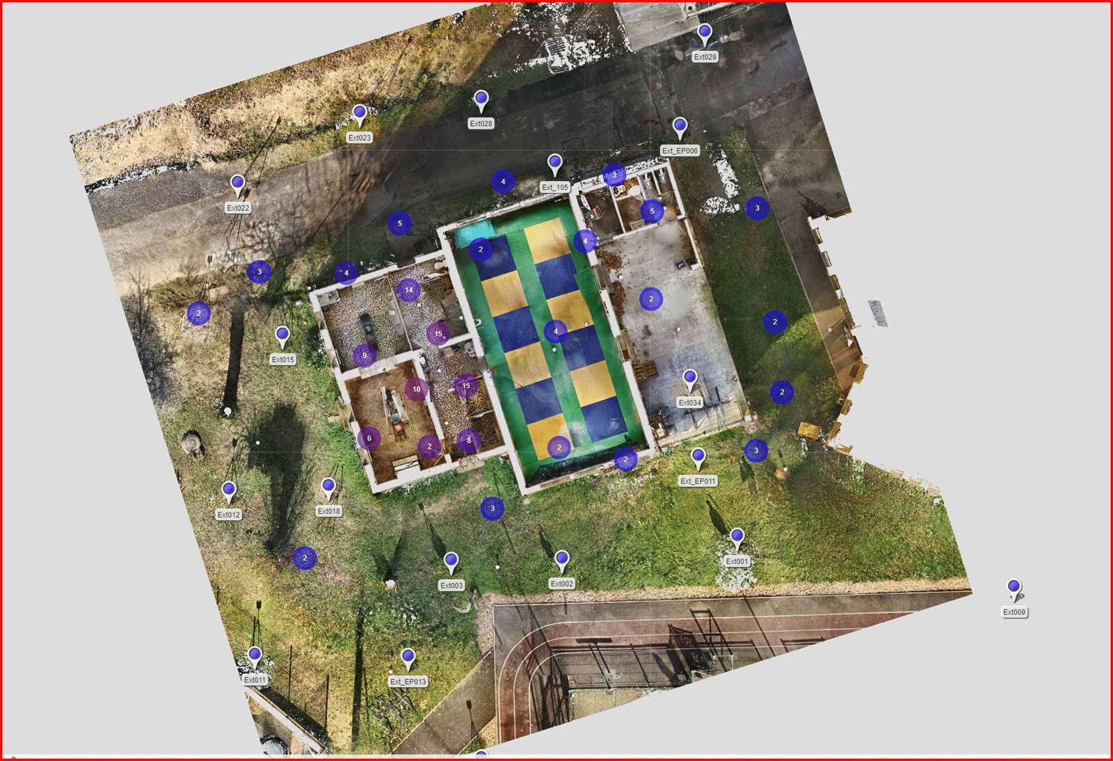 DTM3D - Scan 3D de bâtiment public en réhabilitation : une maison de santé en Gironde - scan 3d maison de sante gironde immersion 360 rdc Immersion 360° du rez-de-chaussée avec carte d'aperçu, bâtiment public en Gironde - DTM3D